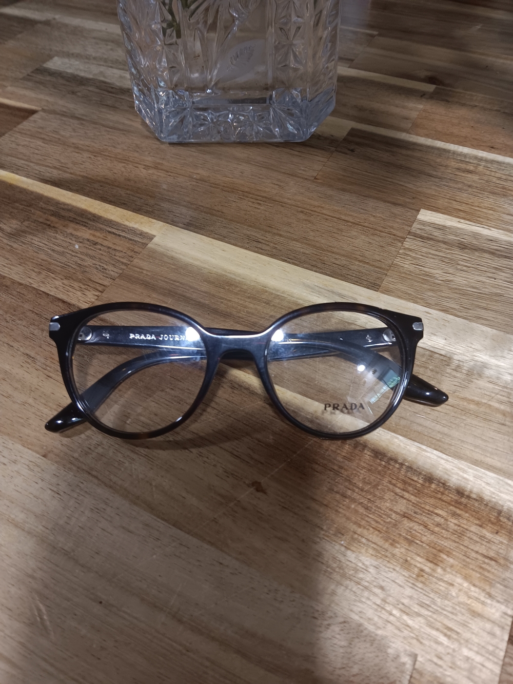 Prada Women's Dark Brown Tortoiseshell Eyeglass Frames - Picture 2 of 5